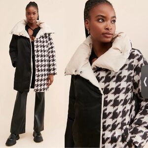 Anthropologie Bernardo Houndstooth and black Jacket